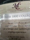 Hotel Collection Platinum 1800 King Bed Skirt Navy Blue 100% Microfiber