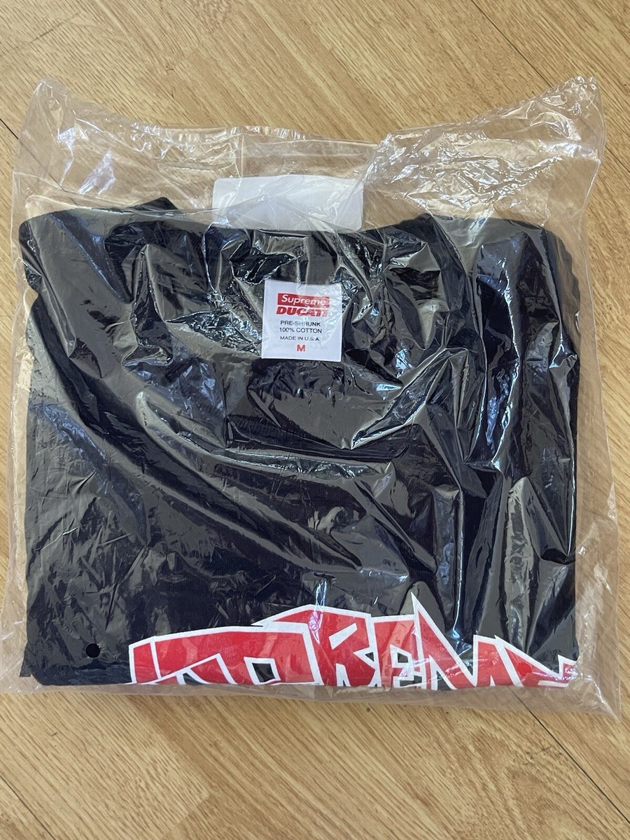 Supreme Ducati Bike Tee T-Shirt ~ Size M Black ~ New In Bag ~ Red