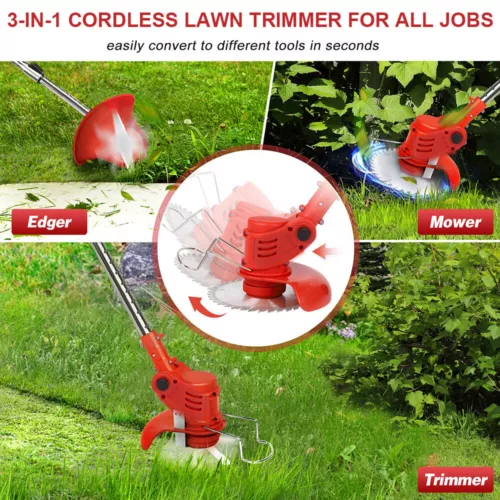 Whipper Snipper Mower Cordless Grass Trimmer Lawn Cutter Battery Brushcutter AUS - Picture 5 of 17