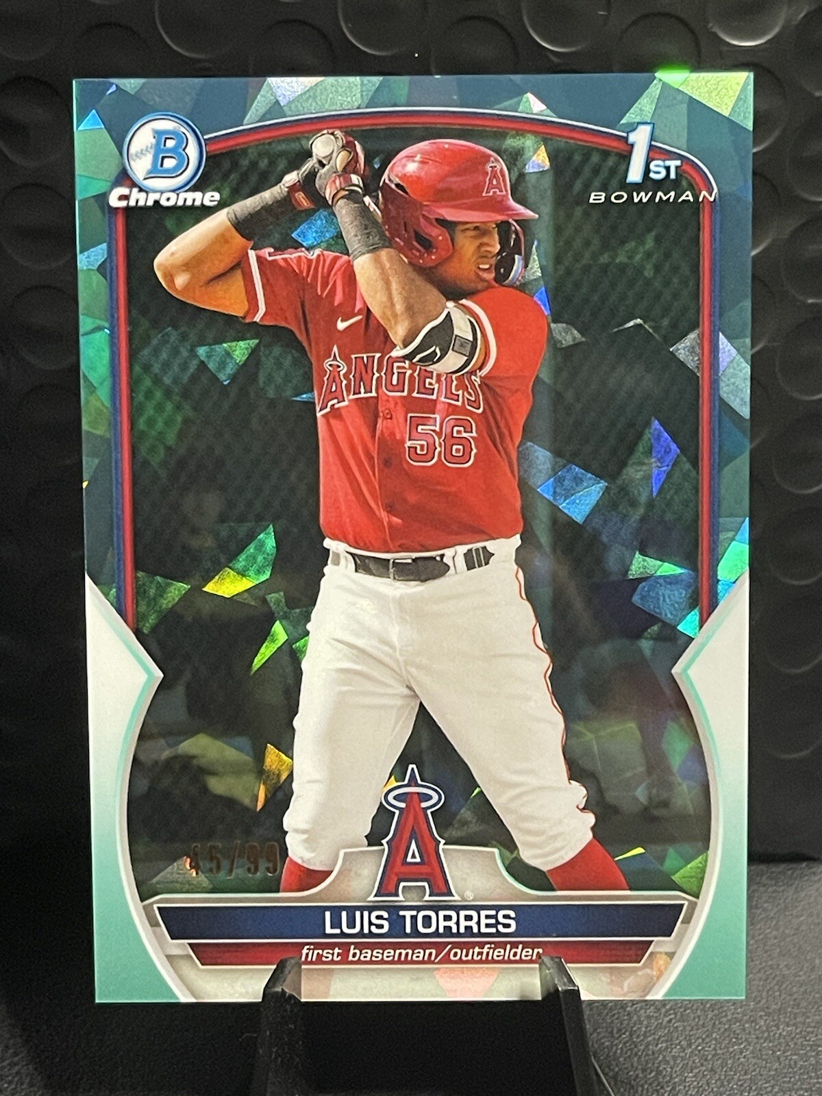 2023 Bowman Chrome Sapphire Prospect #BCP-155 Luis Torres Aqua Refractor /99 1st