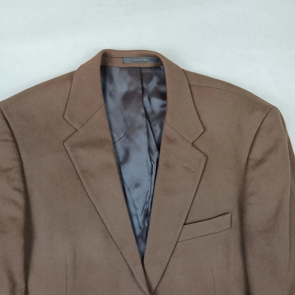 Chaqueta Blazer Abrigo Deportivo Tasso Elba 40R Para Hombre 100% Cachemira Marrón 21x30 Foto 2 de 4