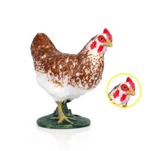 Yellow Hen Toy Action Figure Small Animal Figurine Doll Gift for Kids