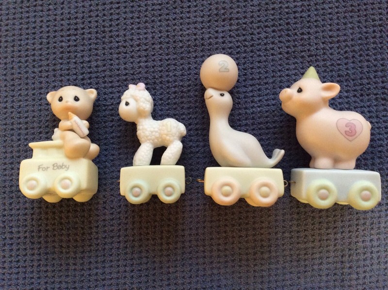 Precious Moments Birthday Train 4 piece, For Baby, and ages 1,2 and 3