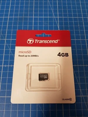 Transcend microSDHC 4GB Class 10 (TS4GUSDC10) 2 Stück ( 1st/ 5€ )