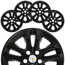 4 fits Malibu LT Hybrid 2016-2018 Black 17" Wheel Skins Hub Caps Full Rim Covers