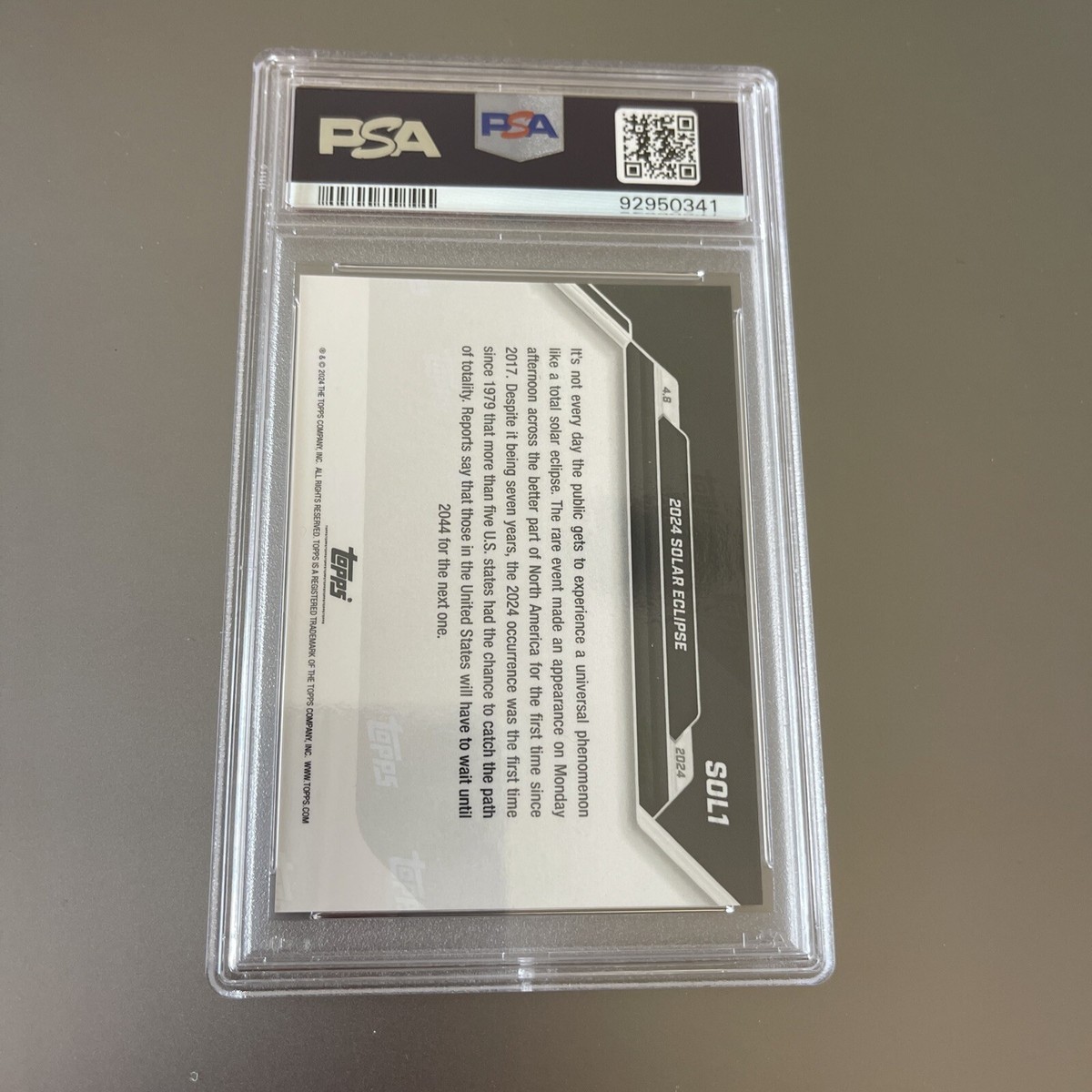 2024 TOPPS NOW SOLAR ECLIPSE #SOL1 PSA 10 GEM MT Low Pop 2024 TOPPS NOW SOLAR ECLIPSE #SOL1 PSA 10 GEM MT Low Pop