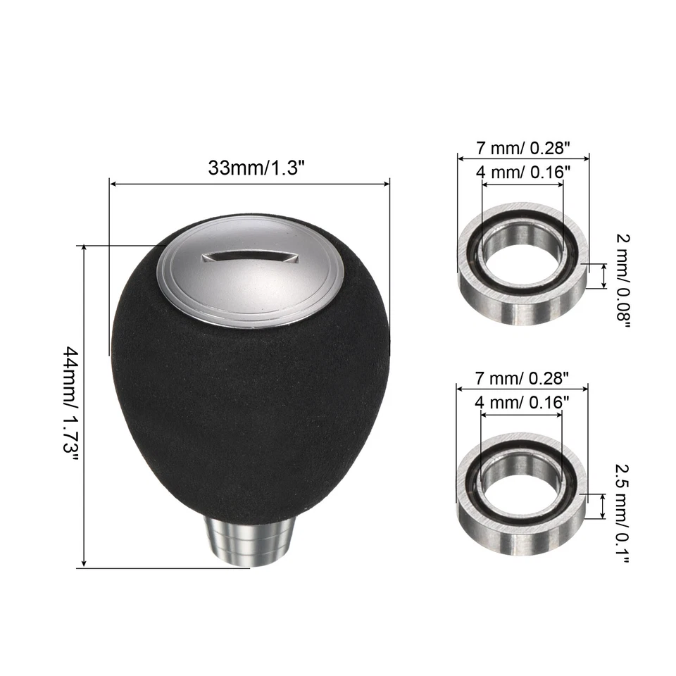 Fishing Reel Handle Knob EVA Fishing Reel Power Knob Handle Grip Silver - Image 2 of 4