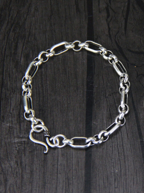 B25 Women Men Bracelet Anchor Chain 19 - 21 cm 6 mm Sterling