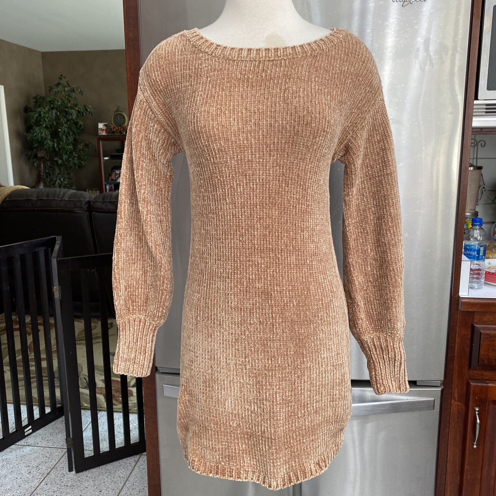 brown chenille sweater