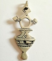 RARE ANCIENT VIKING SILVERED DECORATED CROSS AMULET PENDANT