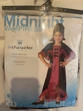 NEW Midnight Vampiress Gothic Vampire Costume Child Size 12 Dress Collar Capelet