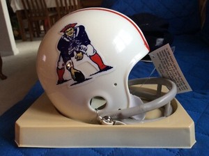 Super Bowl New England Patriots Pat The Patriot Throwback 2 Bar Mini Helmet Ebay