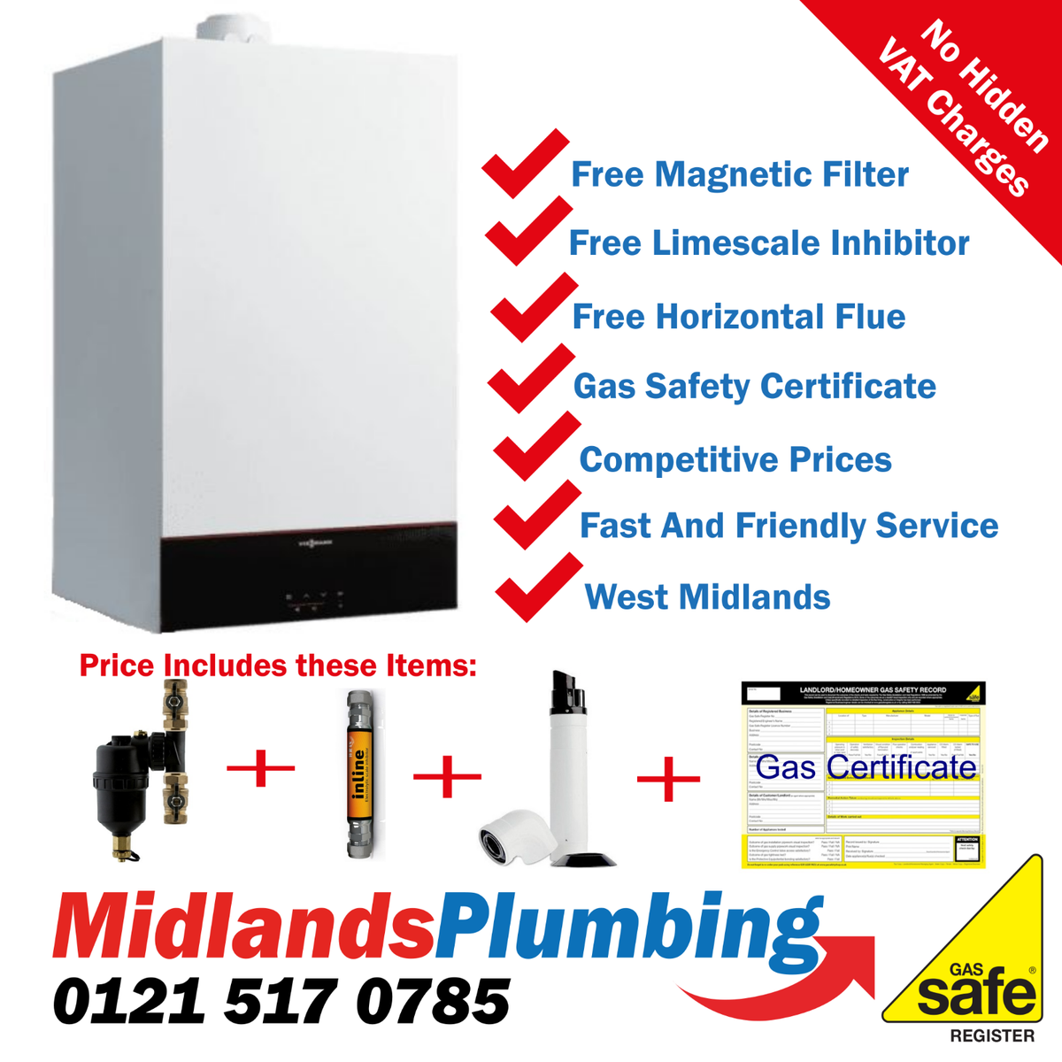 Viessmann Vitodens 050-W 30kW B0KA Combi Boiler Supplied Fitted