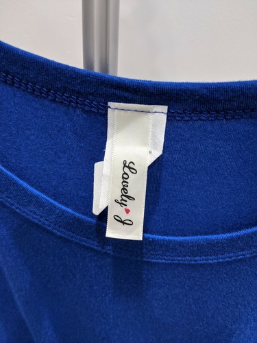 Preciosa Blusa J Royal Blue Gold Lentejuelas Bolsillo con Corbata Top Talla 3XL NUEVA SIN ETIQUETAS - Imagen 5 de 8