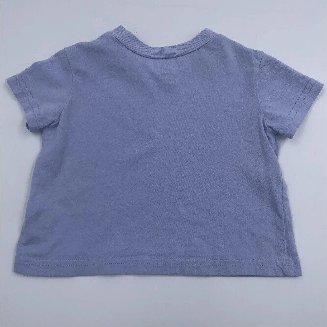 Ralph Lauren Short Sleeve T-Shirt Infant Size 3 Months Light Blue w/ Orange Logo - Image 2 of 4
