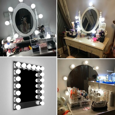 Hollywood Mirror Lights Vanity Makeup Bathroom Dressing Table Wall