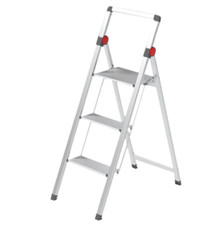 Scala Scaletto Sgabello Salva spazio SLIM STEP in Alluminio 3 Gradini