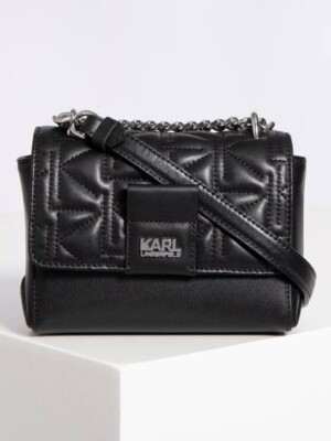 Karl Lagerfeld kurl handbag Ledertasche , schwarz modell 22uw3013 #KK