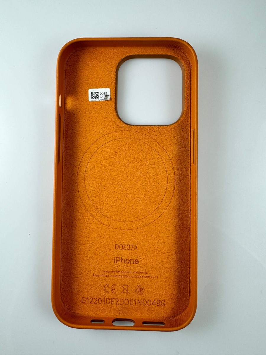 【未開封・Apple純正】14Pro LeatherCase ブラウン Apple純正 iPhone 14 Pro レザーケース - アンバー