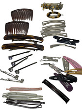 Hair Accessory Lot Combs, Clips And Barrette Lot Vintage