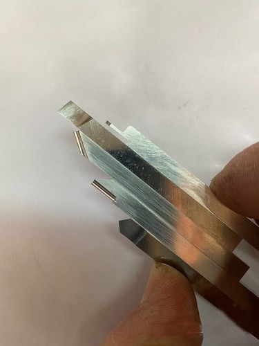 5-teiliges weißes Stahl-Schneidwerkzeug passend für 8,0 mm Uhrmacher-Drehbank - Bild 9 von 9