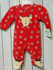 Carter's Child of Mine Reindeer Baby Footed Sleeper 0-3 Months