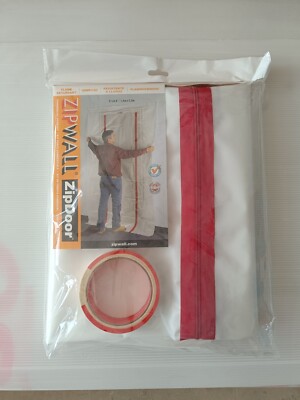 ZipWall ZipDoor Staub Reißverschluss Barriere Schutz kommerzielle Tür Kit schwer entflammbar