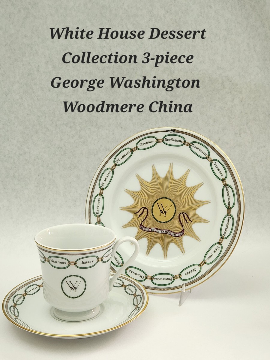 3-piece WHITE HOUSE DESSERT COLLECTION George Washington Woodmere 