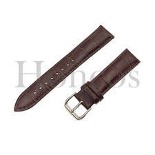 13/17/18/20/21/22 mm Genuine Leather Alligator Watch Band Strap for Rolex Brown