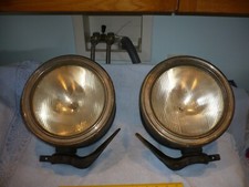Monogram Brand Early Original Vintage 1920s 1930s Head Lamps  Old Car Auto