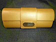 JM Clutch Handbag Purse Hard Case Evening Bag Magnetic Snap Gold Faux Leather