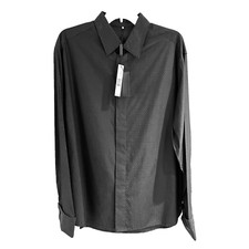 Elie Tahari Men's Dress Shirt XL Jet Black New with tags Priced at $228