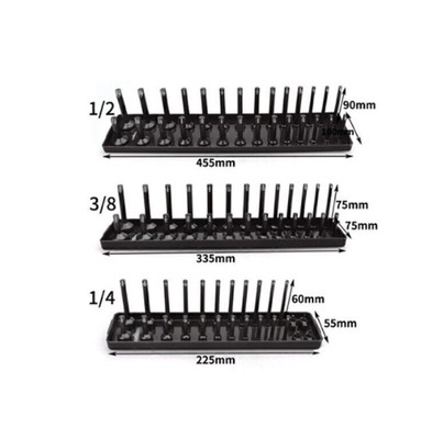 Hansen 6pc Socket Organizer Tray Rack Holder Metric HOT Green SALE SAE E0X2