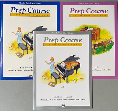 Alfred's Basic Piano Library Prep Course Young Beginner Solo Book Level D E F