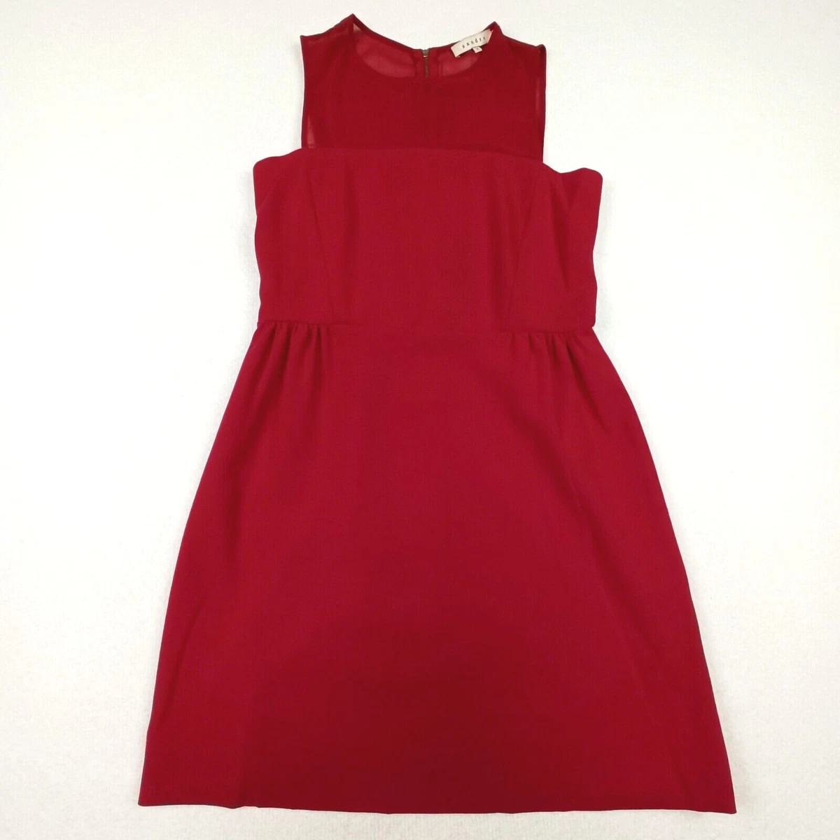 Sandro Women s Size 3 Sleeveless Short Dress Red Stretch Wedding Guest Stretch