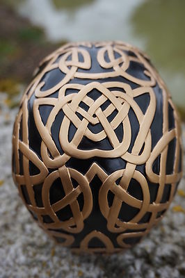Figurine Statue Crâne Gothique - 2kg - Noir Celtic - Tête De Mort - Résine - NEUVE