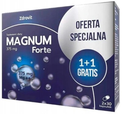 (Einheit/0,18 ) Zdrovit Magnum Forte - 375mg 60 Kapseln Nahrungsergänzung D/S