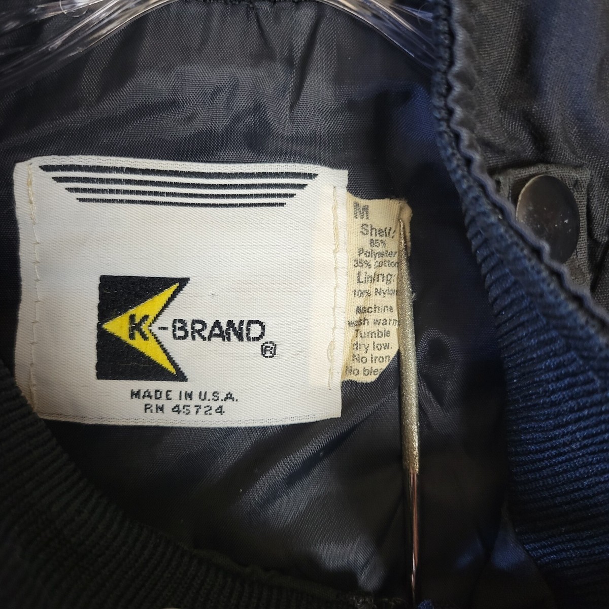 Vintage Copenhagen Tobacco Jacket Men’s Medium Black Bowling Patches  K-Brand USA