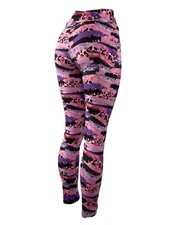 Animal Print Leopard Jaguar Pink Purple Leggings in Multiple Sizes with POCKETS