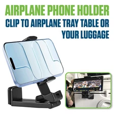 Cellet Airplane Phone Holder Mount Clip for Tray Table or Luggage – Foldable