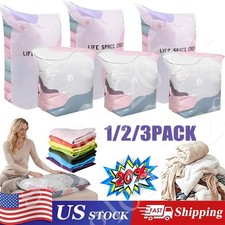 No-Pump Vacuum Storage Bags Large Cube Space ...
