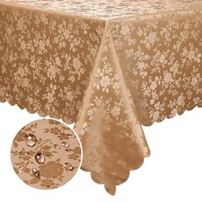 Rectangle Table Cloth, Waterproof Heavy Duty Vinyl Tablecloths, Wipeable Wash...