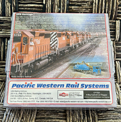 NEW RARE Pacific Western Rail Systems-CP Rail 4-Bay Cylindrical Hopper