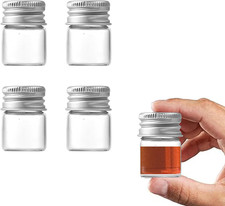 4PCS 5ml Mini Glass Jars with Screw Lids for DIY Crafts, Storage, and Decor