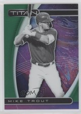 2021 Panini Chronicles Titan Green Prizm /75 Mike Trout #16 0m0g