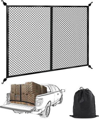 BUMBEE Truck Bed Cargo Net, Highly Elastic Stretchable up to 7ft x 7ft Small Mes