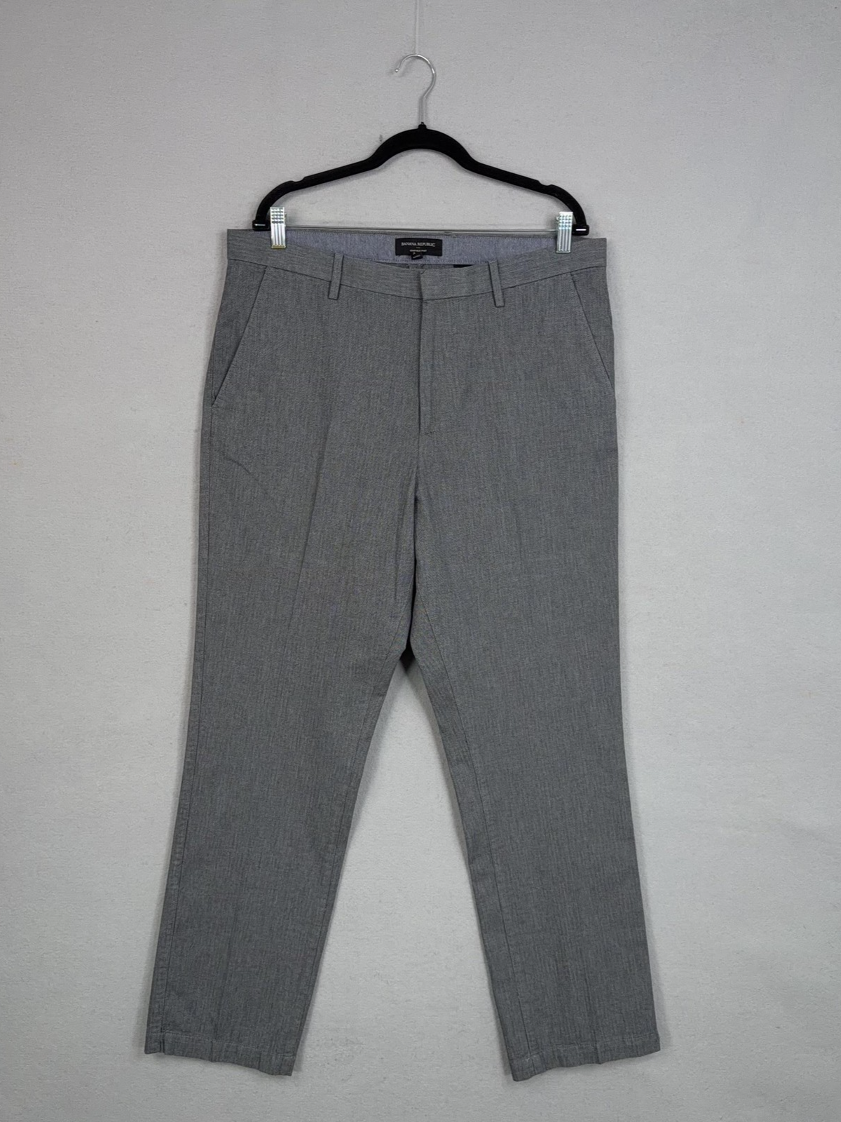 Banana Republic Pants Mens 36x32 Gray Herringbone Kentfield Dress Chino Slacks