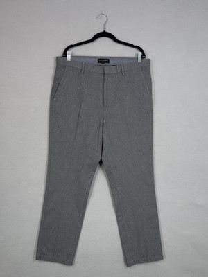 Banana Republic Pants Mens 36x32 Gray Herringbone Kentfield Dress Chino Slacks
