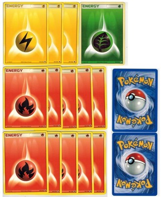 Pokemon TCG EX Ruby Sapphire Lot 14 Cards Energy Grees Fire Lightning