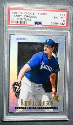 1997 Skybox E-X2000 Randy Johnson Credentials /299 PSA 6